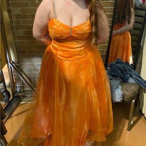 Orange prom dress